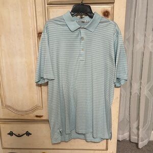Peter Millar Sky Blue Striped Polo Shirt